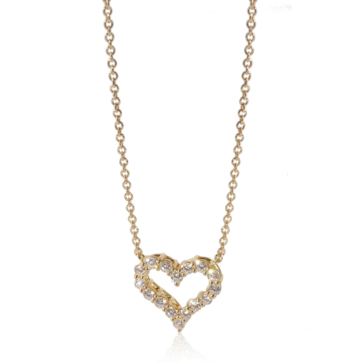 Tiffany & Co. Heart Diamond Necklace in 18K Yellow Gold 0.25 CTW