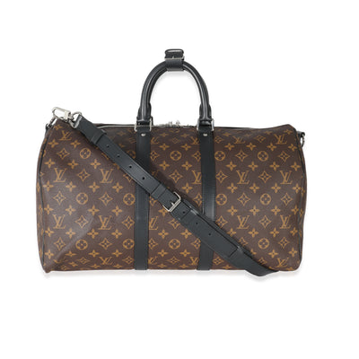 Louis Vuitton Monogram Macassar Canvas Keepall Bandoulière 45