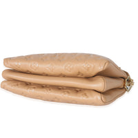 Louis Vuitton Camel Monogram Embossed Puffy Lambskin Coussin PM