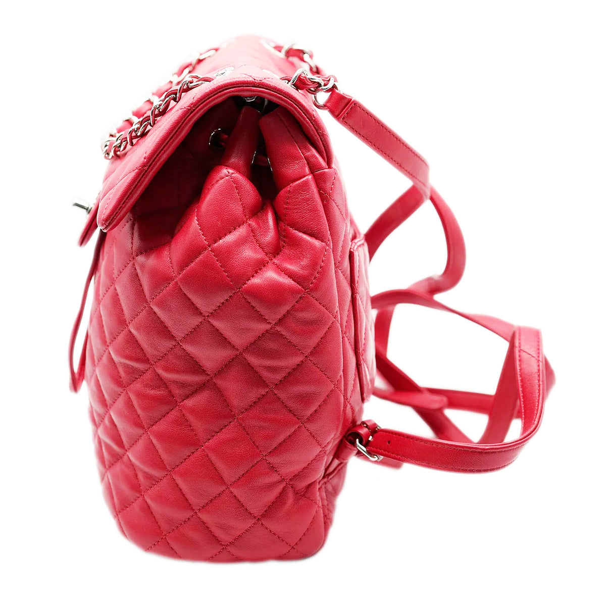 Chanel Red Quilted Lambskin Small Urban Spirit Backpack