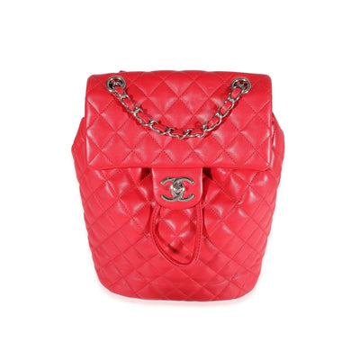 Chanel Red Quilted Lambskin Small Urban Spirit Backpack