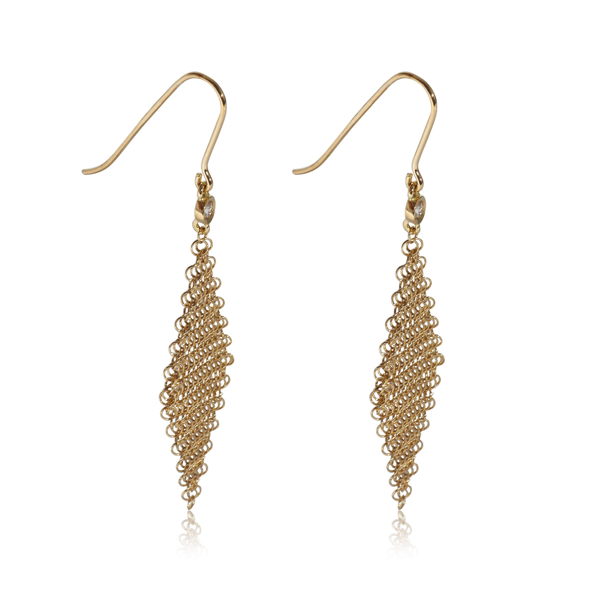 Tiffany & Co. Elsa Peretti Mesh Earring in 18k Yellow Gold 0.06 CTW