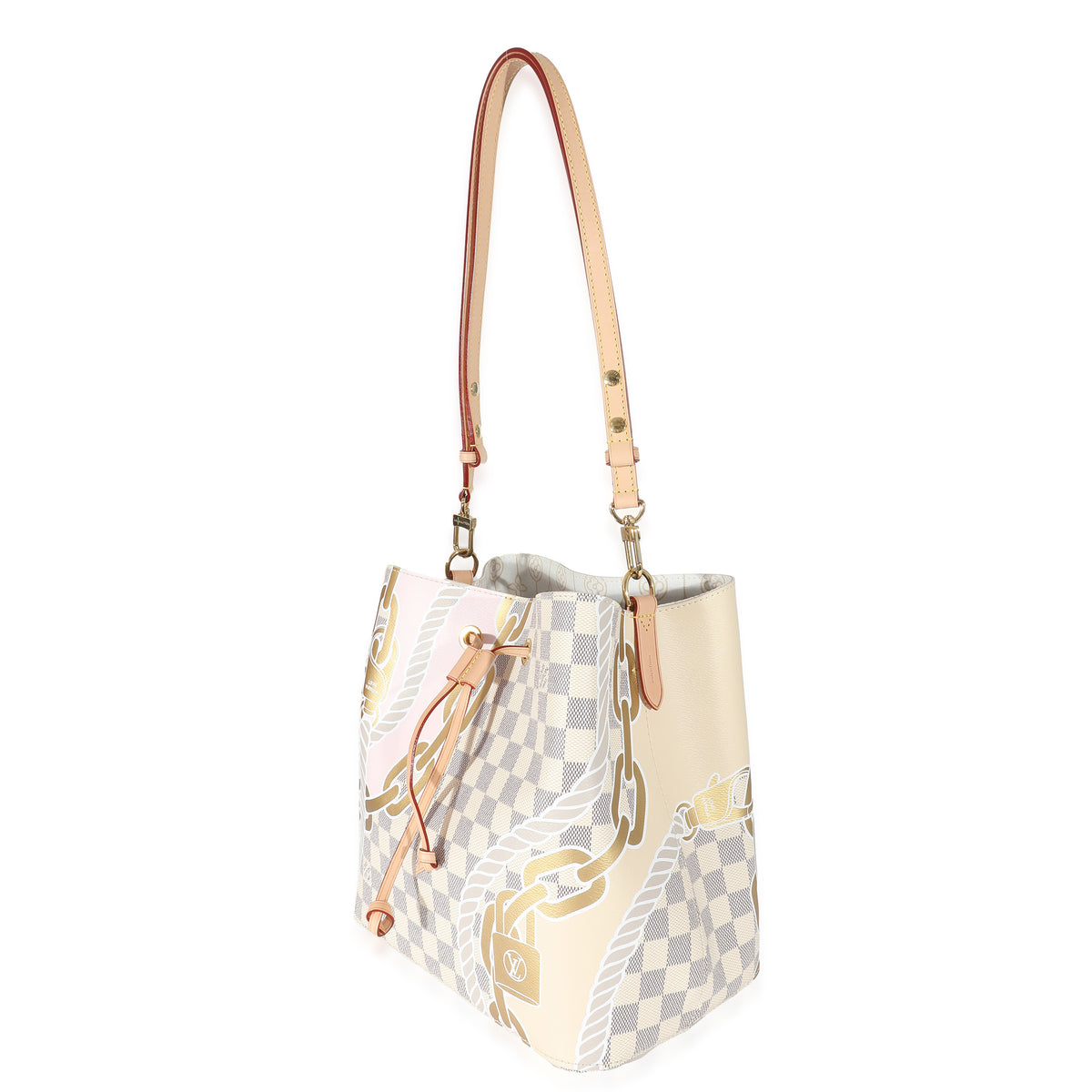 Louis Vuitton, Bags, Louis Vuitton Neonoe Mm Damier Azur Crossbody Bag  Rose