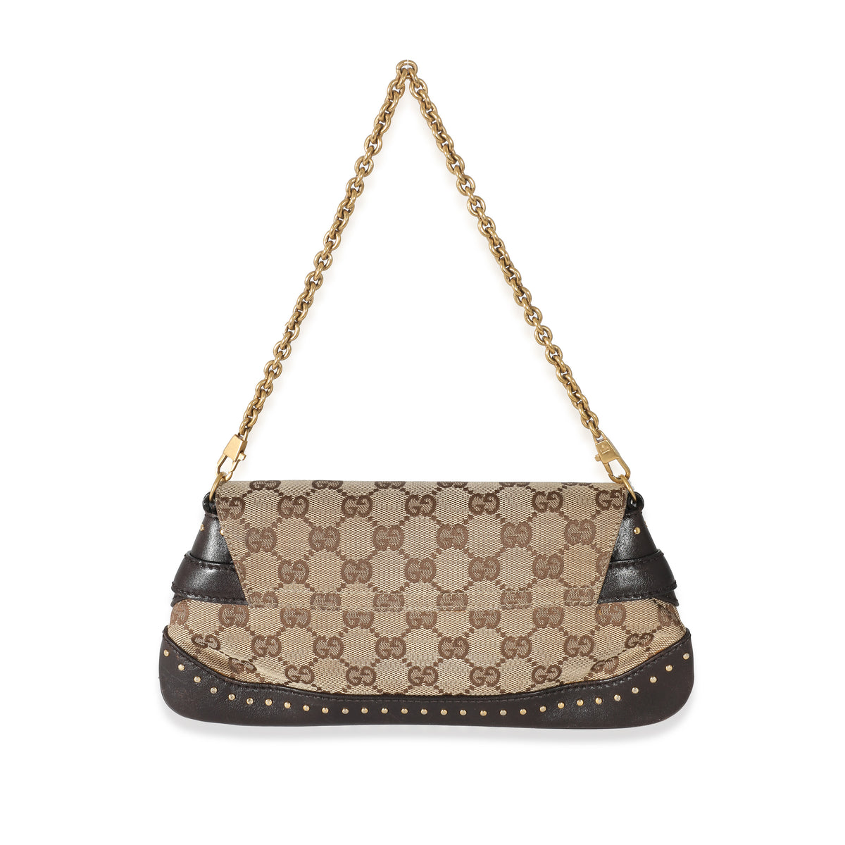 Gucci Beige Ebony GG Canvas Horsebit Chain Clutch Bag myGemma Item 133425