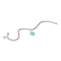 Tiffany & Co. Return To Tiffany Blue Enamel Heart Bracelet in Sterling Silver