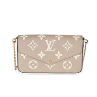 Louis Vuitton Tourterelle Creme Empreinte Giant Monogram Félicie Pochette