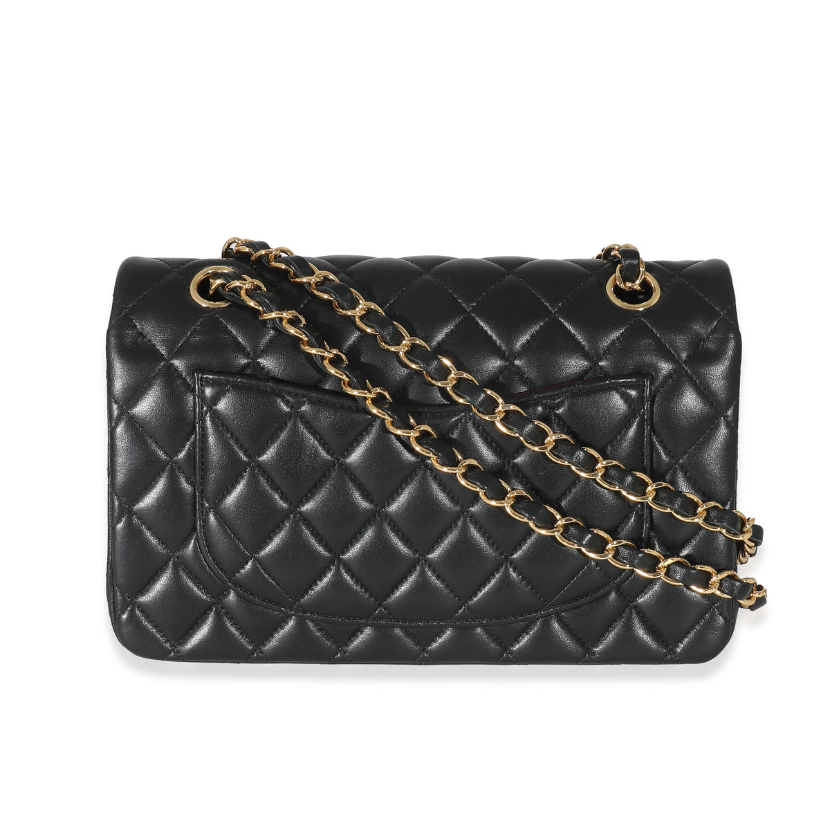 Chanel Black Quilted Lambskin Small Classic Flap Bag myGemma