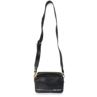 Prada Black City Calf Mirage Camera Bag