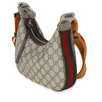 Gucci Beige GG Supreme Small Attache Shoulder Bag