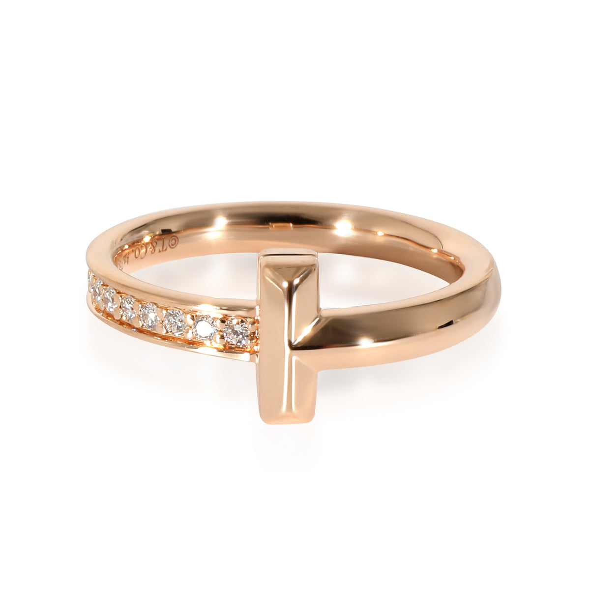 Tiffany Tiffany T Ring in 18k Rose Gold CTW