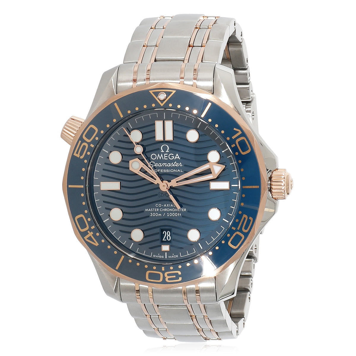 Omega Seamaster Diver 300M 210.20.42.20.03.002 Mens Watch in 18kt Rose Gold/Sta