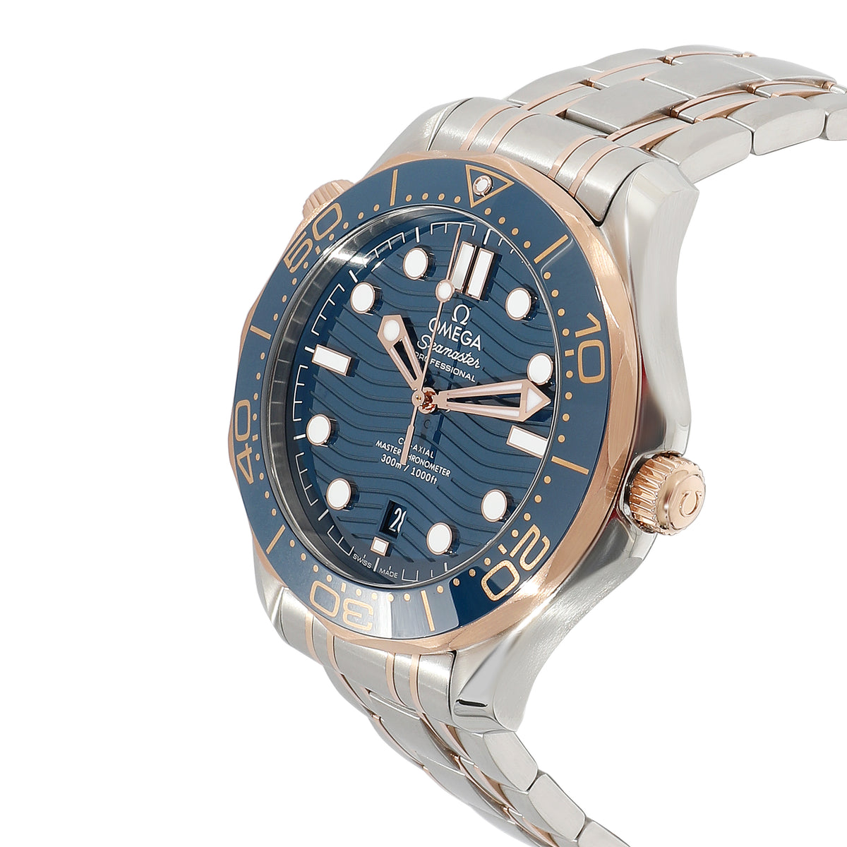 Omega Seamaster Diver 300M 210.20.42.20.03.002 Mens Watch in 18kt Rose Gold/Sta