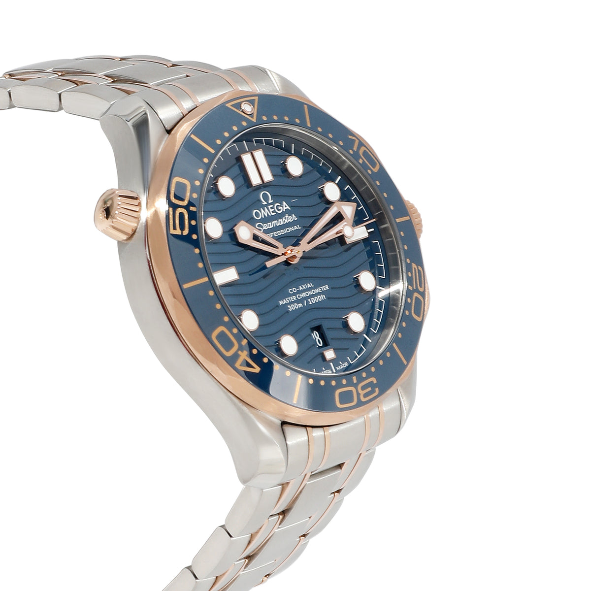 Omega Seamaster Diver 300M 210.20.42.20.03.002 Mens Watch in 18kt Rose Gold/Sta