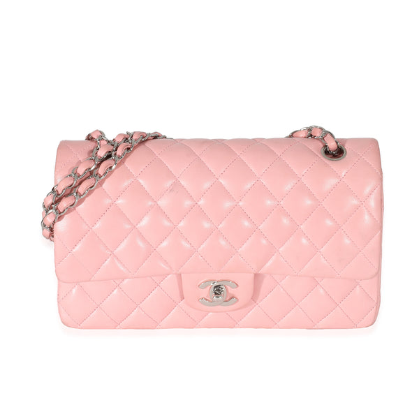 Chanel Pink Lambskin Medium Classic Double Flap Bag