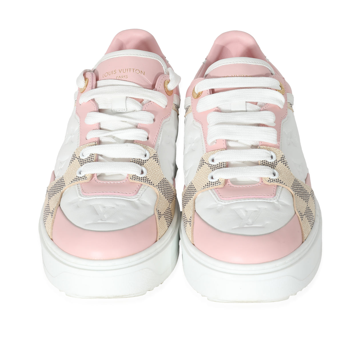 Shop Louis Vuitton DAMIER AZUR Women's Pink Shoes