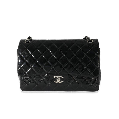 Chanel Black Patent Jumbo Double Flap Bag