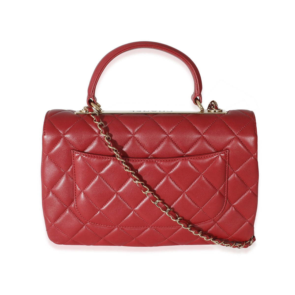 Top Handle Bag Chanel Trendy Cc Shoulder Bag Chanel Red Quilted