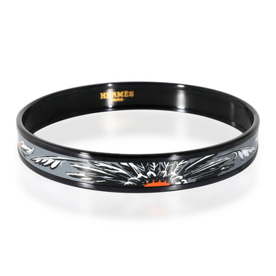 Hermès PVD Narrow Bangle With Feather Enamel (67MM)