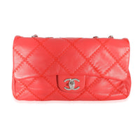 Chanel Red Lambskin Ultra Stitch Flap Bag