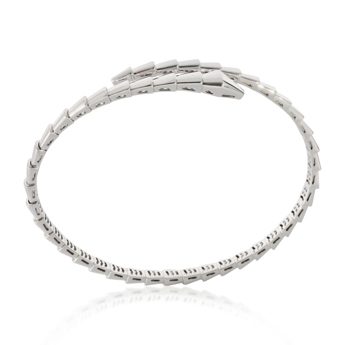 BVLGARI Serpenti Viper Bracelet in 18k White Gold, Size XL