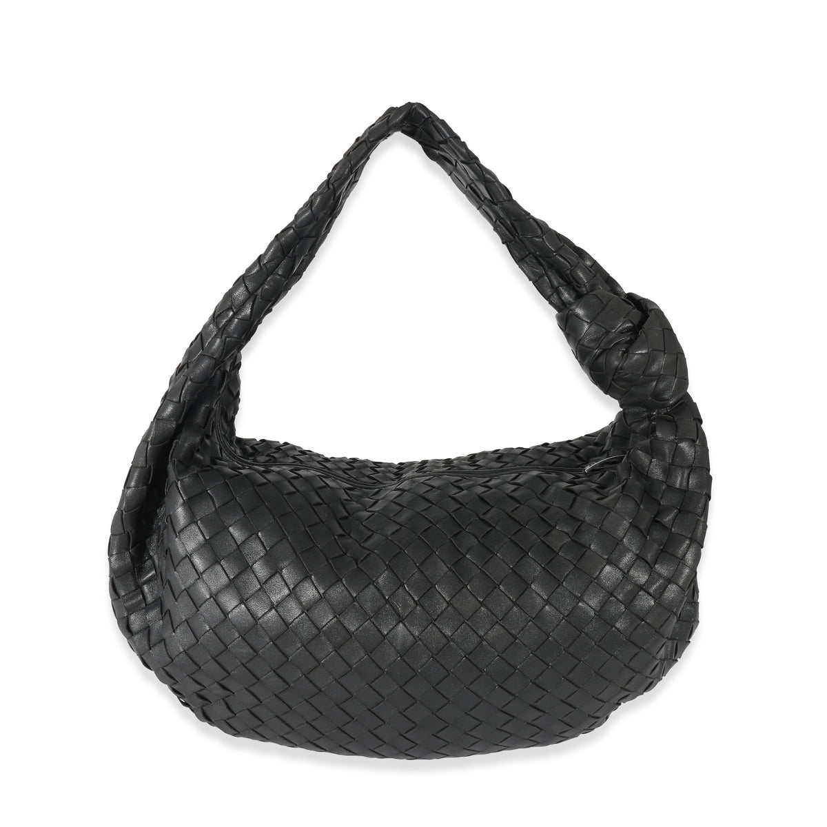 Bottega Veneta Black Intrecciato Lambskin Medium Jodie