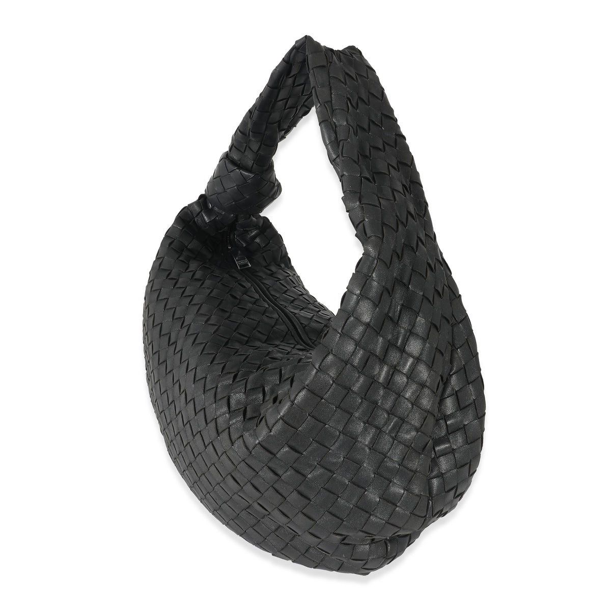 Bottega Veneta Black Intrecciato Lambskin Medium Jodie