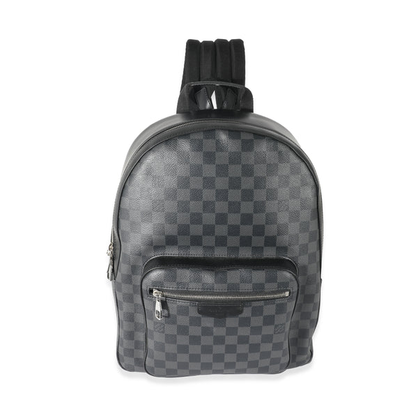 Pre-owned Louis Vuitton Josh Backpack Damier Graphite Giant Blue