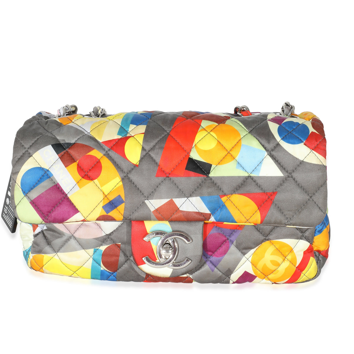 Chanel Multicolor Printed Nylon Medium Coco Color Flap Bag