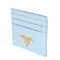 Prada Blue Saffiano Leather Card Holder