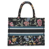 Christian Dior Black Multicolor Dior Petites Fleurs Medium Book Tote