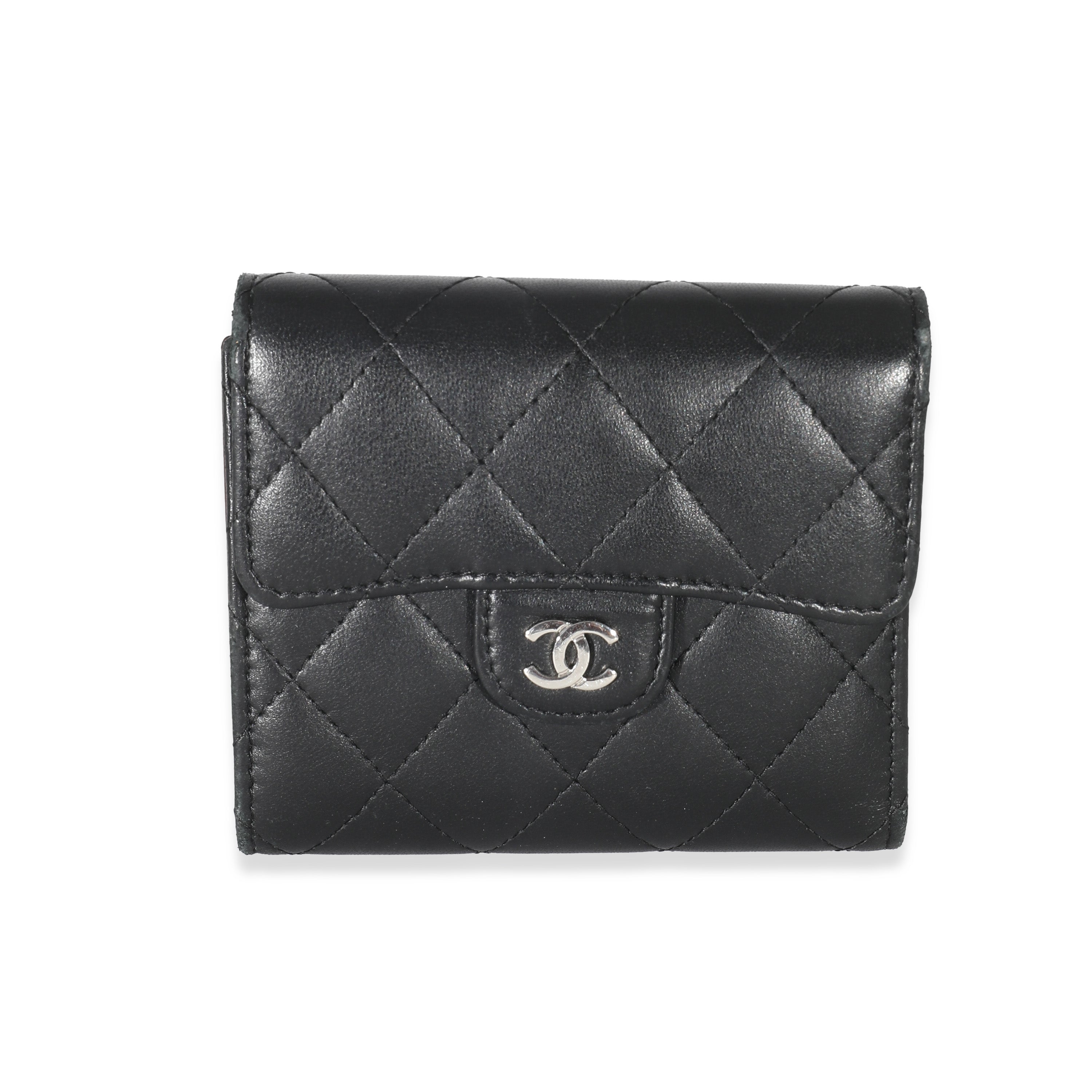 CHANEL Caviar Quilted Medium Flap Wallet Black 243340