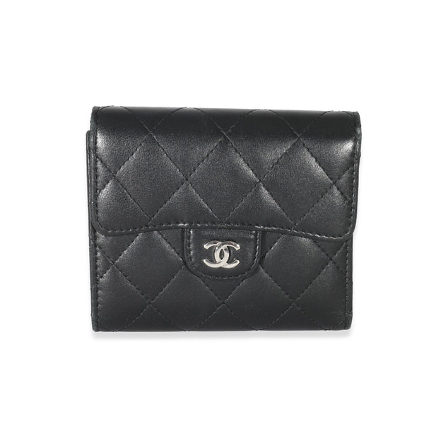 Chanel Black Quilted Lambskin Classic Small Flap Wallet