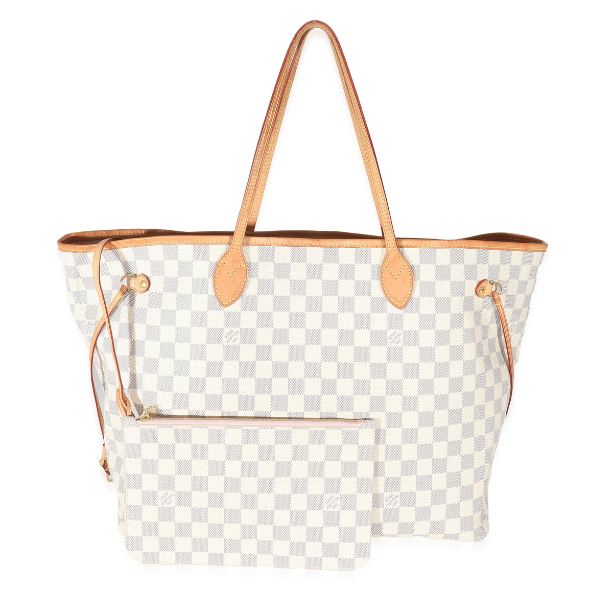 Louis Vuitton Neverfull Gm White Damier Azur Canvas Tote