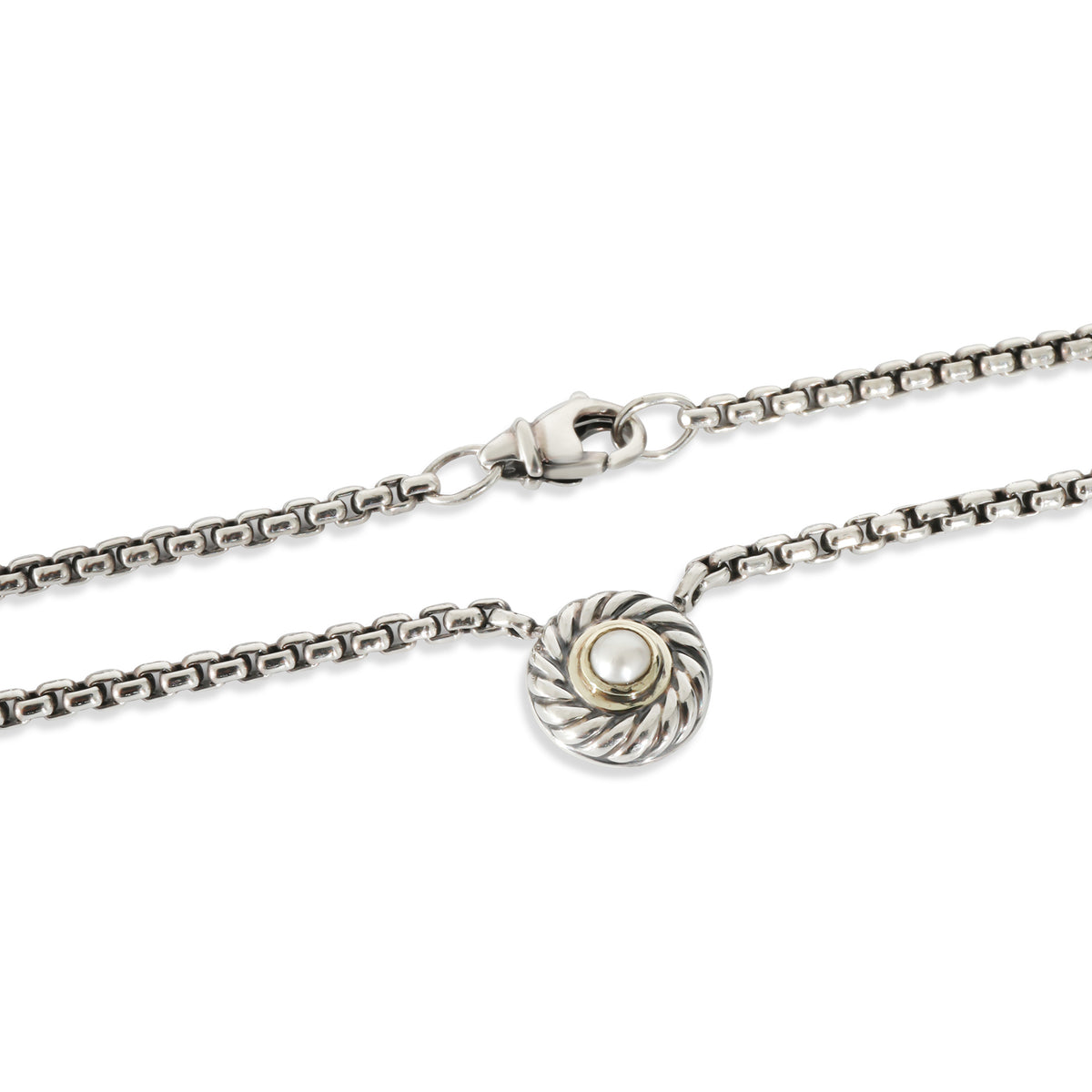 David Yurman Pearl Necklace in 14K Yellow Gold/Sterling Silver
