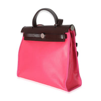 Hermes Rouge Sellier Vache Hunter Rose Shocking Toile H Berline Herbag Zip 31