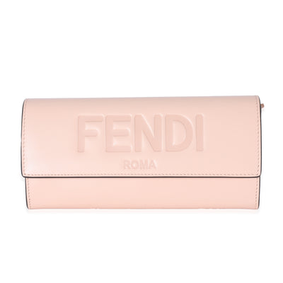 Fendi Pink Poudre Calfskin Roma Continental Wallet