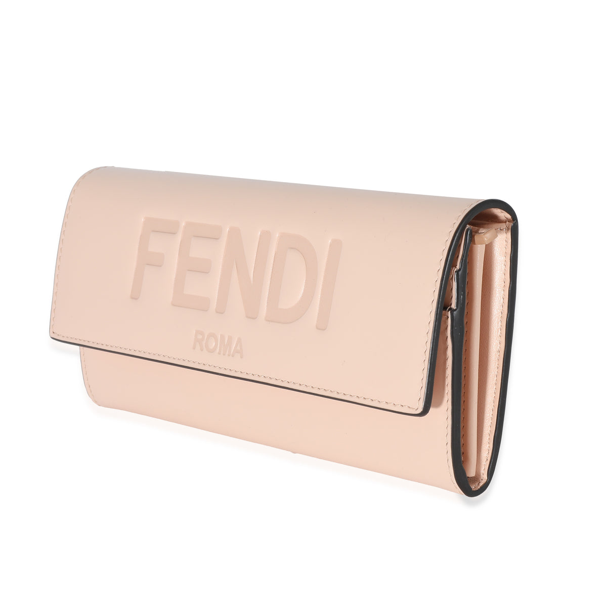 Fendi Pink Poudre Calfskin Roma Continental Wallet