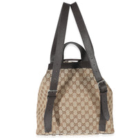 Gucci Beige GG Canvas Drawstring Backpack