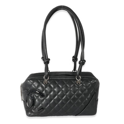 Chanel Black Calfskin Medium Cambon Bowler Bag