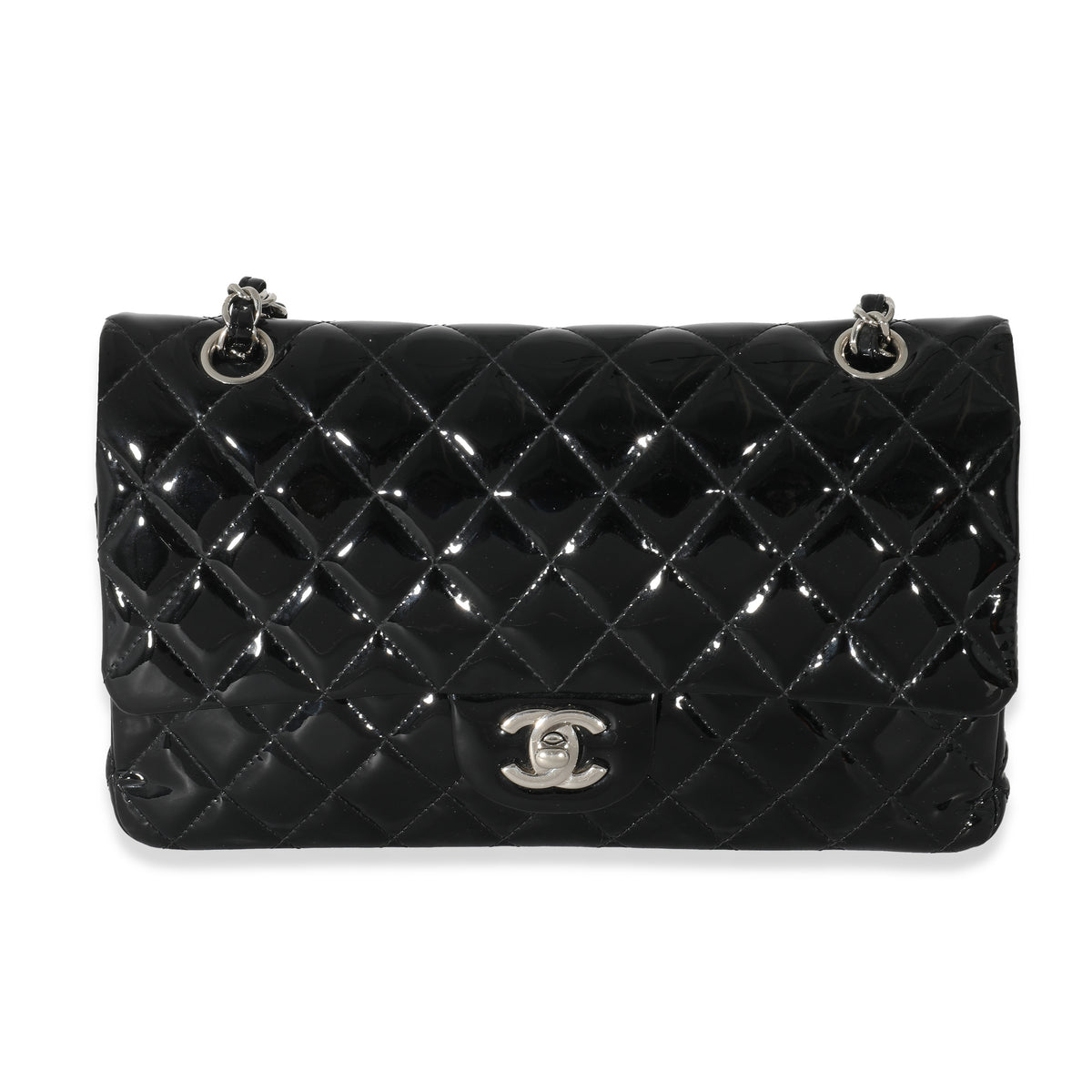 Chanel Black Patent Medium Classic Double Flap Bag