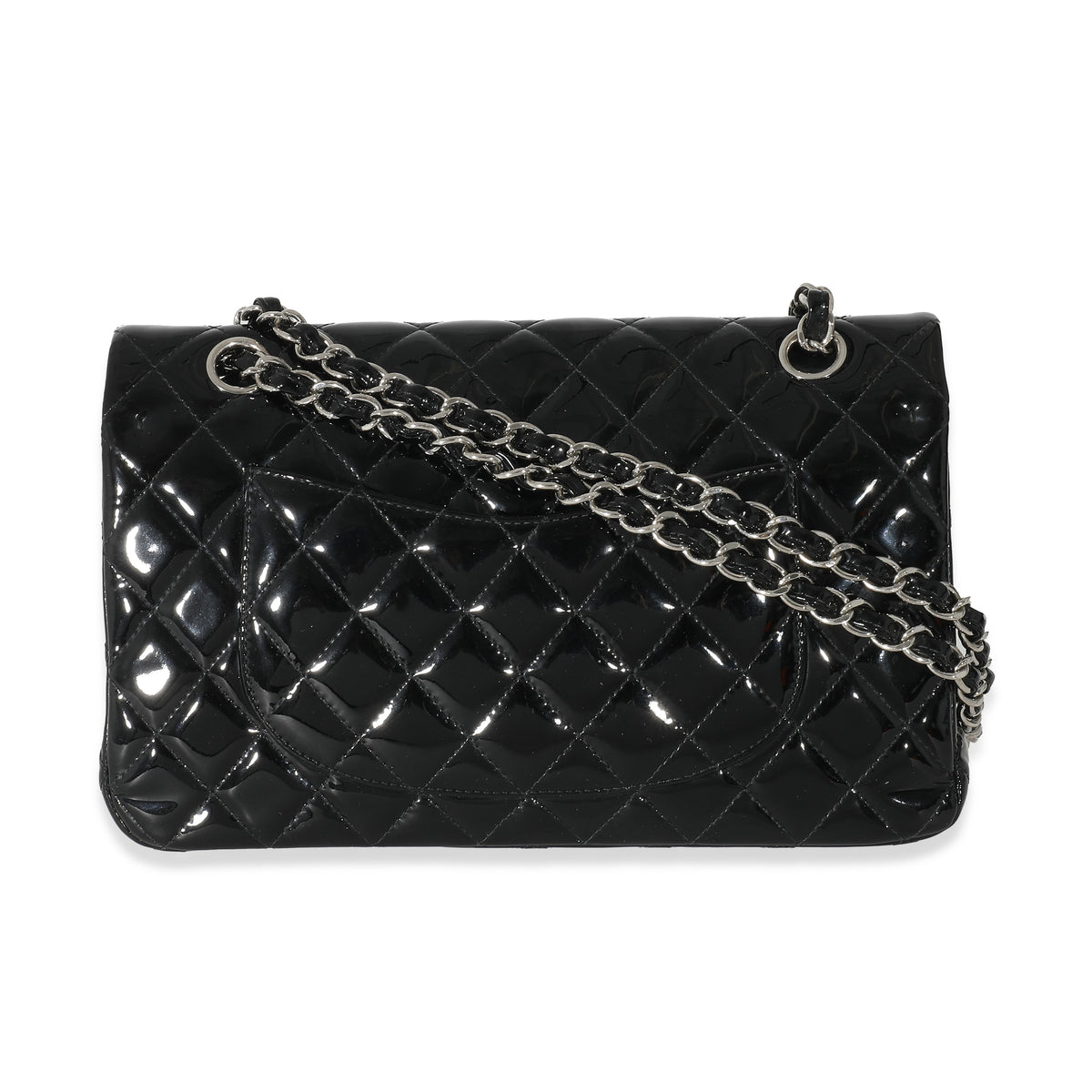 Chanel Black Patent Medium Classic Double Flap Bag