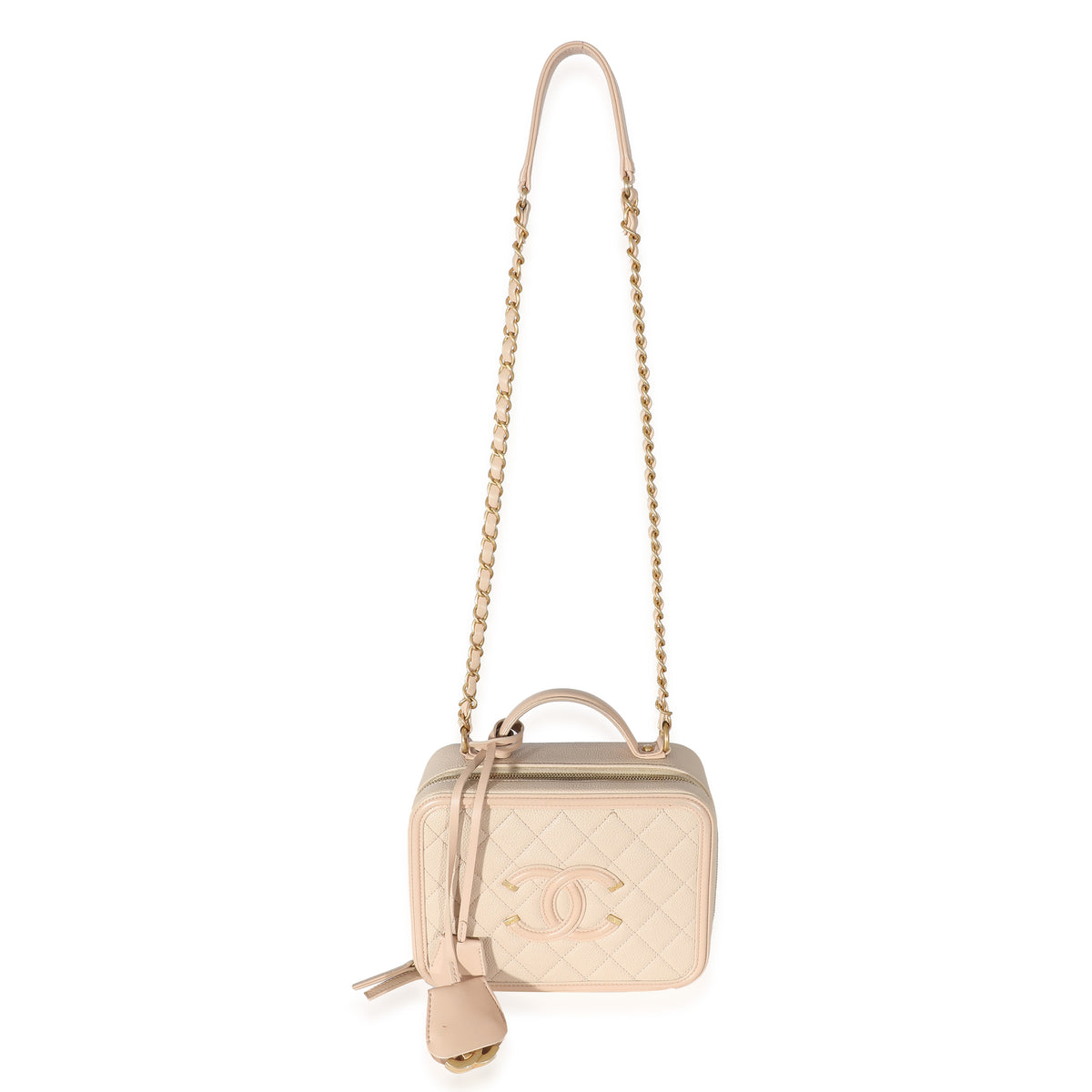 Chanel small Vanity Filigree top handle crossbody bag