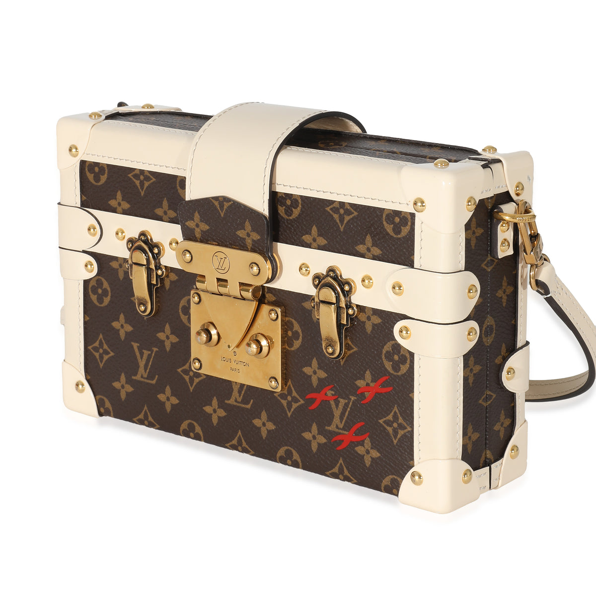 Louis Vuitton Creme Monogram Canvas Petite Malle