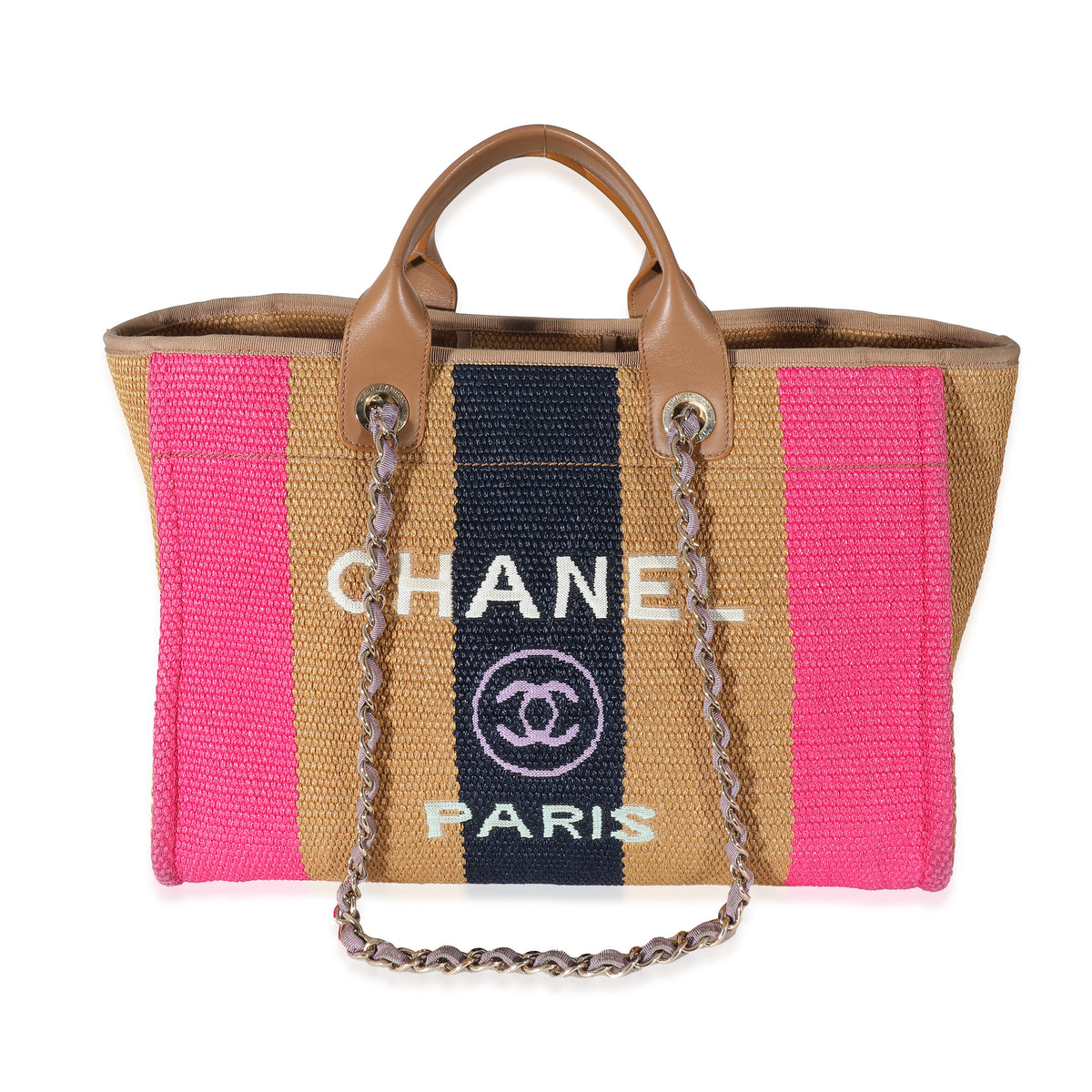 Chanel Multicolor Striped Canvas Large Deauville Tote, myGemma, IT