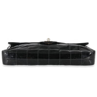 Chanel Black Patent East West Chocolate Bar Flap Bag