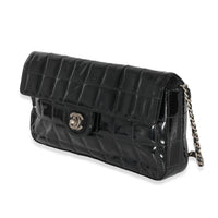 Chanel Black Patent East West Chocolate Bar Flap Bag