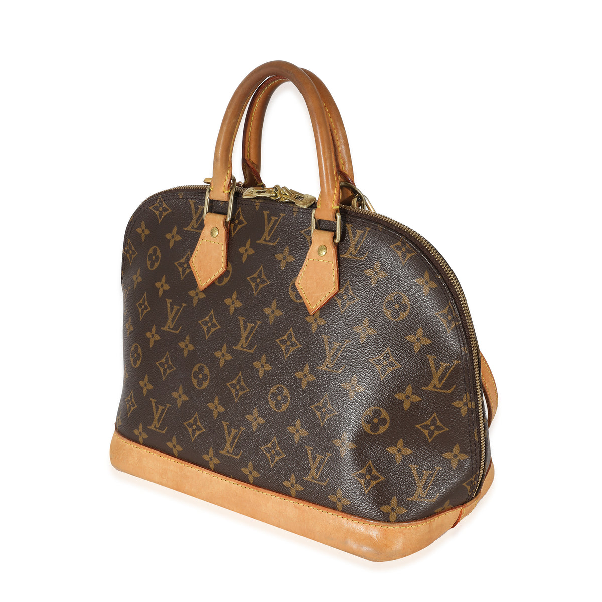 Louis Vuitton Canvas and Leahter Pm Alma Bag Monogram with Gold