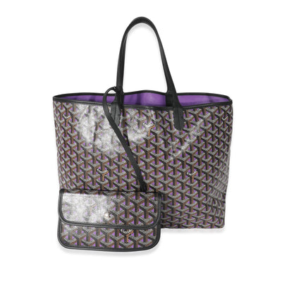 Goyard Black Violet Goyardine Saint Louis Claire Voie PM