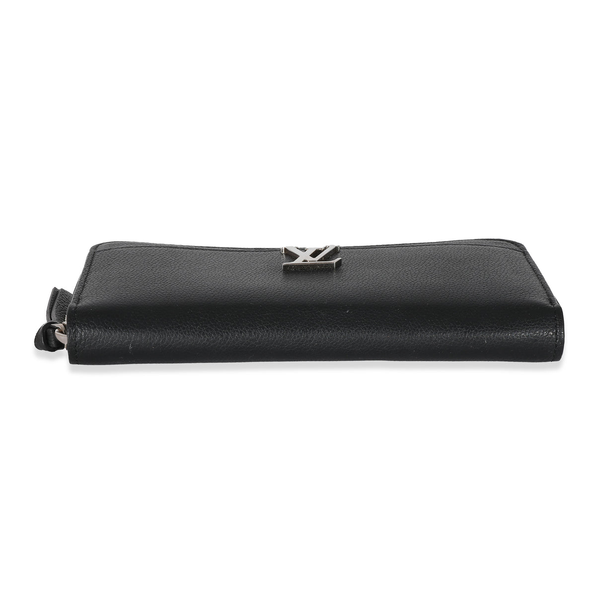 Louis Vuitton Black Supple Calf Leather Lockme Zippy Wallet