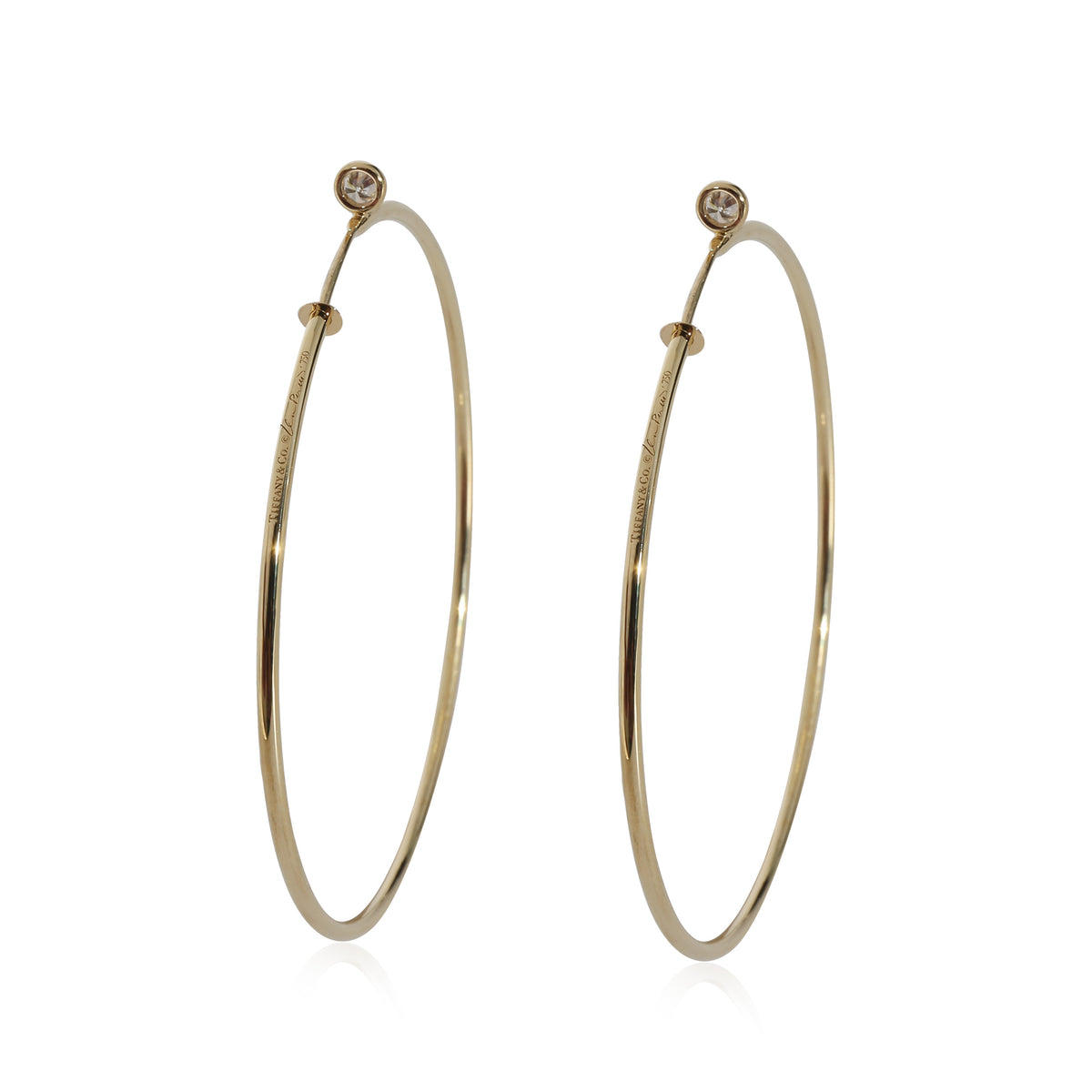 Tiffany & Co. Elsa Peretti Earrings in 18K Yellow Gold 0.1 CTW